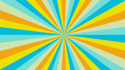 Vintage sunburst ray vector color matching background
