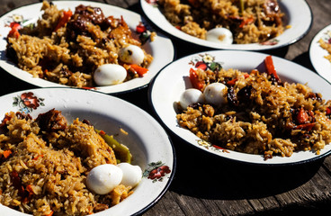 Pilaf is a dish of Uzbek cuisine