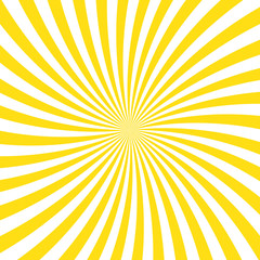 Yellow stripes sunrays background. Sunrays yellow color vector eps10 background.