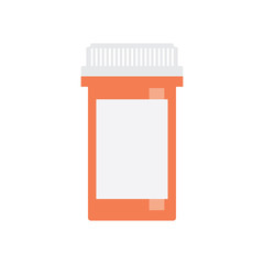 Jar of pills vector eps10
Pill bottle icon on white background. Pill bottle for capsules. Medical container flat style.