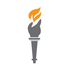 Torch icon on background for graphic and web design. Simple vector sign. Internet concept symbol for website button or mobile app.