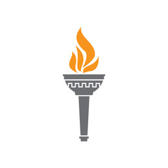 Torch icon on background for graphic and web design. Simple vector sign. Internet concept symbol for website button or mobile app.