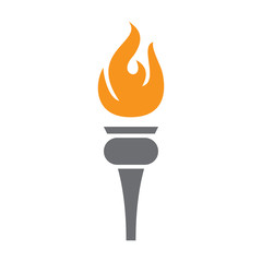 Torch icon on background for graphic and web design. Simple vector sign. Internet concept symbol for website button or mobile app.