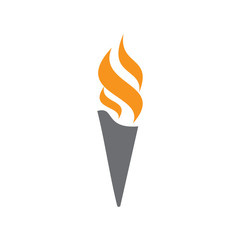 Torch icon on background for graphic and web design. Simple vector sign. Internet concept symbol for website button or mobile app.