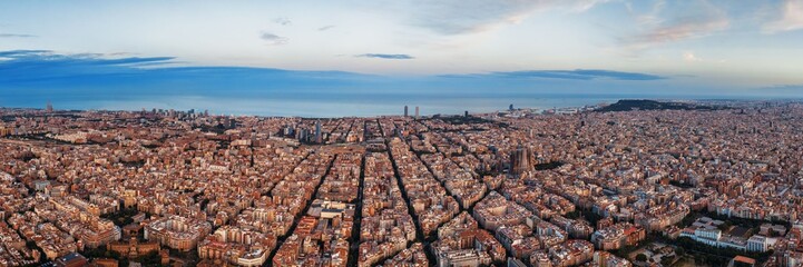 Obraz premium Barcelona skyline aerial view