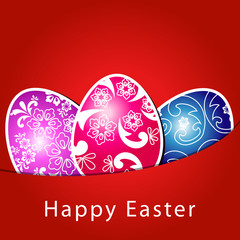Beautiful Easter eggs illustration