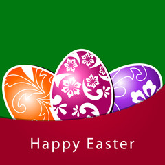 Beautiful Easter eggs illustration