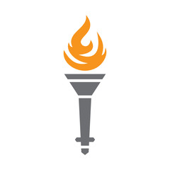 Torch icon on background for graphic and web design. Simple vector sign. Internet concept symbol for website button or mobile app.