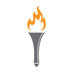 Torch icon on background for graphic and web design. Simple vector sign. Internet concept symbol for website button or mobile app.