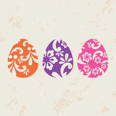 Beautiful Easter eggs illustration