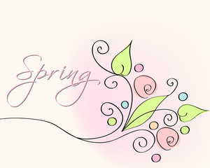 Cute spring flower illustration