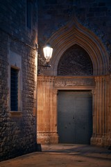 Gothic Quarter night Street view