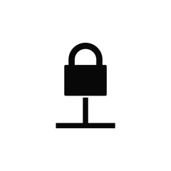 Internet, lock, network, icon, flat. Element of security for mobile concept and web apps illustration. Thin flat icon for website design and development, app. Vector icon