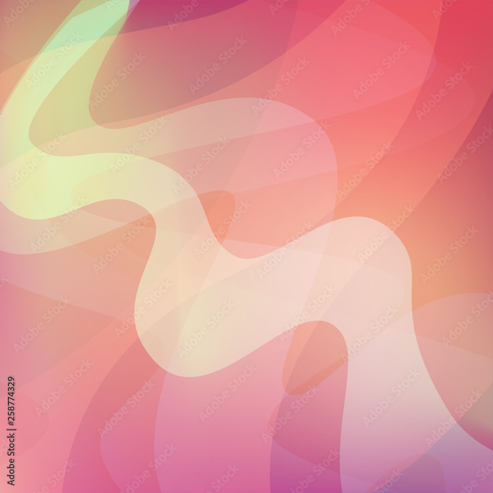 Wall mural abstract background of a aurora borealis in light rose color. vector illustration with waves shapes 