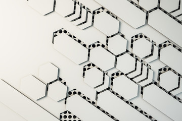 Creative white mosaic wallpaper