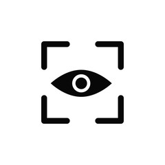 Retina, scan, security, icon, flat. Element of security for mobile concept and web apps illustration. Thin flat icon for website design and development, app. Vector icon