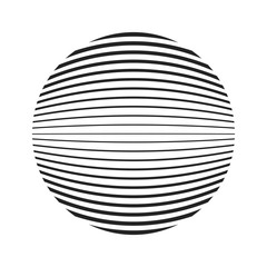 ball or sphere shape with variable thickness lines