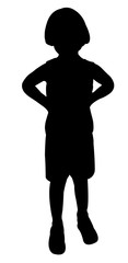 a girl body silhouette vector