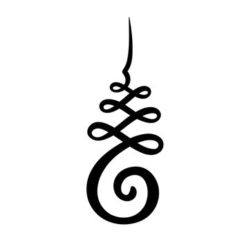 Unalome symbol drawing