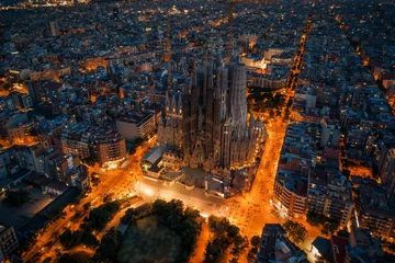 Foto op Plexiglas Sagrada Familia aerial view © rabbit75_fot