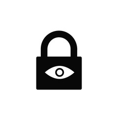 Lock, padlock, private, secure, icon. Element of security for mobile concept and web apps illustration. Thin flat icon for website design and development, app. Vector icon