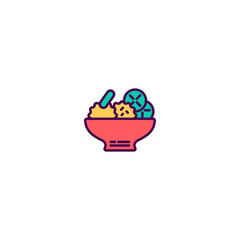 Salad icon design. Gastronomy icon vector design