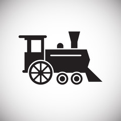 Railroad related icon on background for graphic and web design. Simple vector sign. Internet concept symbol for website button or mobile app.