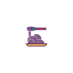 Spaghetti icon design. Gastronomy icon vector design