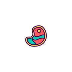 Steak icon design. Gastronomy icon vector design