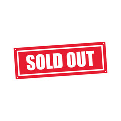 Fototapeta premium Sold out red badge vector eps10. Sold out stamp for web shop.