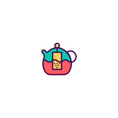 Teapot icon design. Gastronomy icon vector design