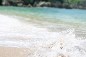 Untouched tropicaly beach in java, Indonesia 