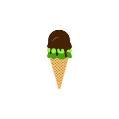ice cream chocolate colored icon. Element of ice cream illustration icon. Signs and symbols can be used for web, logo, mobile app, UI, UX