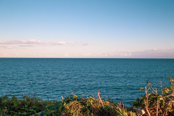 Sunset over the beach of the Riviera Maya in Tulum, Quintana Roo, Mexico