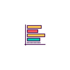 Bar chart icon design. Marketing icon vector design