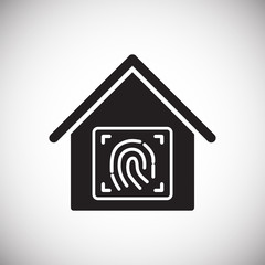 Smart home related icon on background for graphic and web design. Simple vector sign. Internet concept symbol for website button or mobile app.