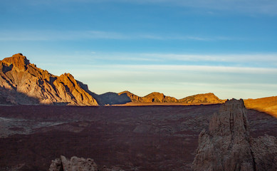 far view to mountain formation