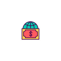 Currency icon design. Marketing icon vector design