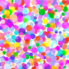 Multicolored confetti on a white background