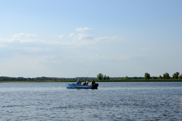Fishermen fishing in the river