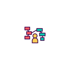Diagram icon design. Marketing icon vector design