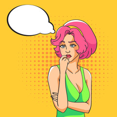 A girl with a questioning look.