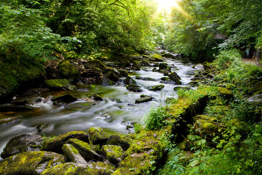 East Lyn river, North Devon, UK
