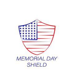 memorial day shield colored icon. Element of memorial day illustration icon. Signs and symbols can be used for web, logo, mobile app, UI, UX