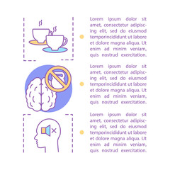 Overcoming stress article page vector template