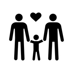 Gay family glyph icon