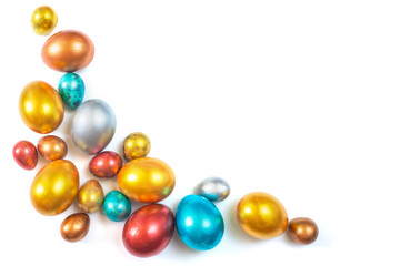 Easter eggs isolated on white