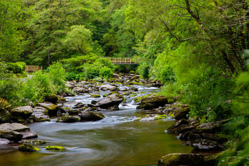 Obraz premium East Lyn river, North Devon, UK