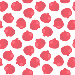 Obraz premium vector seamless fruit background with pomegranate