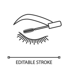 Eyelash mascara linear icon